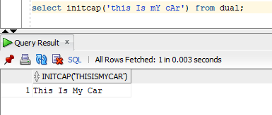 INITCAP function in SQL