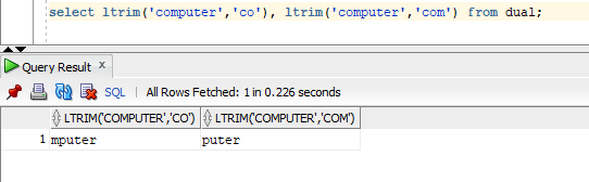 LTRIM function in SQL