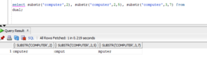 Substring() Oracle SQL- Character function substr()